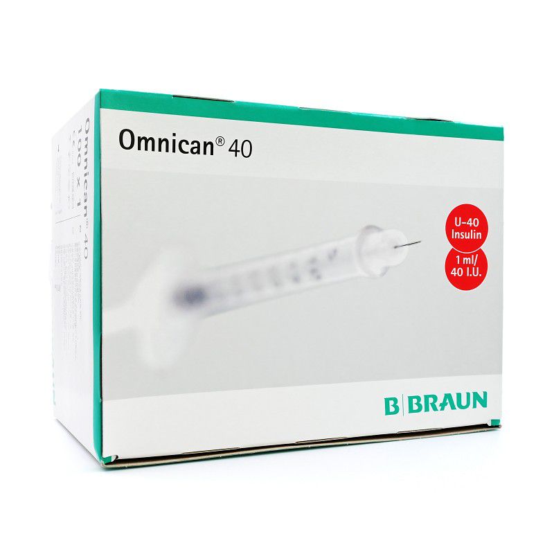 OMNICAN Insulinspr.1 ml U40 m.Kan.0,30x12 mm einz.
