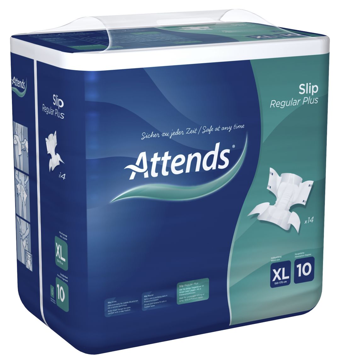 ATTENDS Slip Regular Plus 10 XL